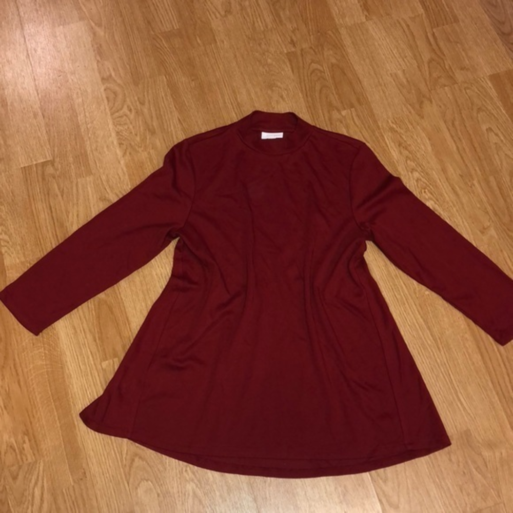 J. Jill mock neck Top‎ Shirt Women’s Small Burgundy
